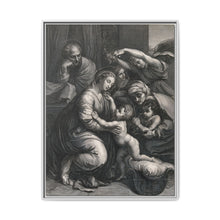 Saint Mary (the Blessed Virgin) and Saint Joseph with the Christ Child, Saint John the Baptist and Saint Elizabeth. Engraving by J. Frey - NOMADEN ART GALLERY