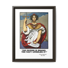 The sword is drawn, the Navy upholds it!