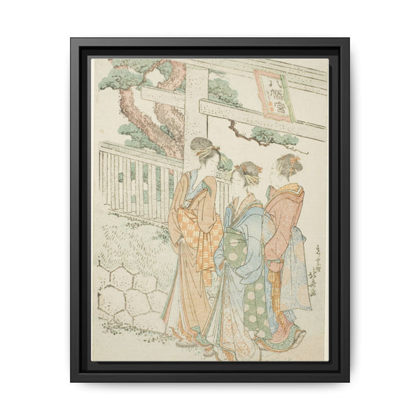 Visitors to the Hachiman shrine by Katsushika Hokusai - NOMADEN ART GALLERY