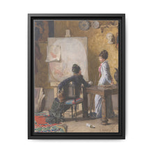 Adéle de Saussure and Marie-Louise Ravel, the Artist's Wife, in His Studio (1877) by Edouard Ravel - NOMADEN ART GALLERY
