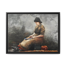 A Fishergirl Baiting Lines (1881) by Winslow Homer - NOMADEN ART GALLERY