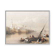 View on the Nile ferry to Gizeh illustration by David Roberts (1796–1864) - Decorative Wall Art - NOMADEN ART GALLERY
