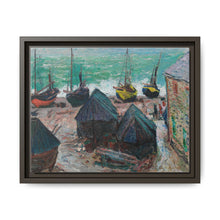 Boats on the Beach at Étretat (1885) by Claude Monet - NOMADEN ART GALLERY