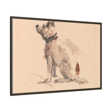 A Terrier, Sitting, Facing Left