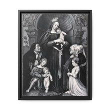Saint Mary (the Blessed Virgin) with the Christ Child and a family as donors. Lithograph by F.S. Hanfstaengl, 1832 , after H. Holbein. - NOMADEN ART GALLERY