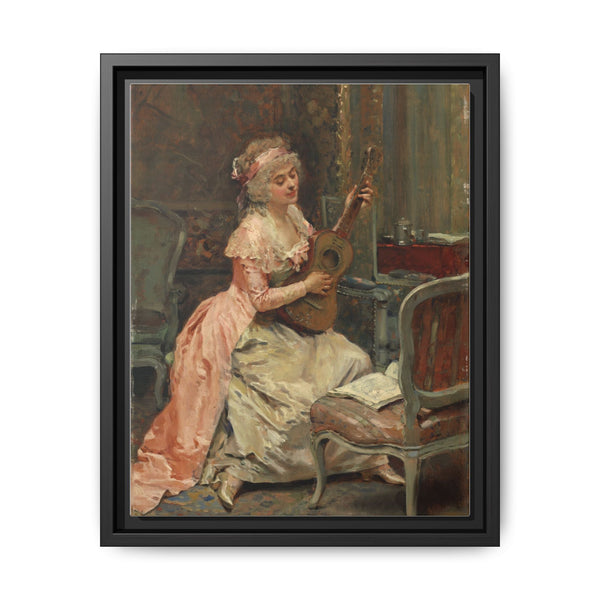 Woman with a Guitar (c. 1870) by Raimundo de Madrazo y Garreta - NOMADEN ART GALLERY