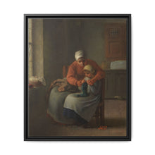 The Knitting Lesson (c. 1860) by Jean François Millet - NOMADEN ART GALLERY