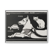 Akbar the tortoise, Max the dog and Puss the cat (1916 ) by Julie de Graag - NOMADEN ART GALLERY