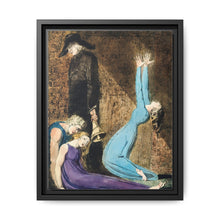 Man supporting a supine woman, an aged man with bell, and a woman in a blue dress raising arms illustration from Europe: a Prophecy by William Blake (1752-1827) - NOMADEN ART GALLERY