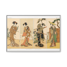 Kabuki actors, Japanese man painting by G.A. Audsley-Japanese illustration from our own original 1884 edition of The Ornamental Arts Of Japan. - NOMADEN ART GALLERY