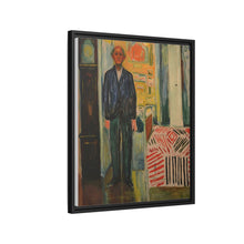Self-Portrait Between the Clock and the Bed (1940-1943) by Edvard Munch - NOMADEN ART GALLERY