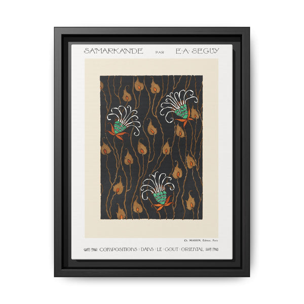 Art Deco Flower pattern pochoir print in oriental style. Original from our own 1914 edition of Samarkande - NOMADEN ART GALLERY