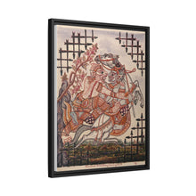 A scene from the Ramayana: Hanuman catching Virunyananti . Gouache painting by a Thai artist.