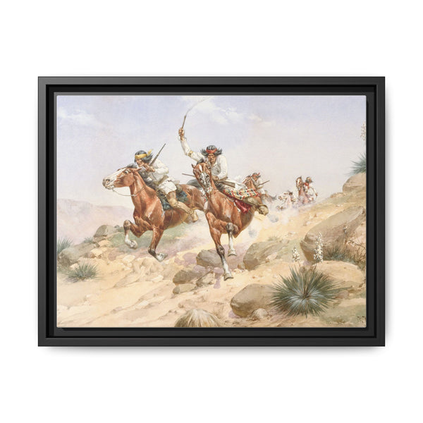 Apache Indians on Horseback by Herman Wendelborg Hansen - NOMADEN ART GALLERY