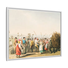 Illustration of rape threshing from The Costume of Yorkshire (1814) by George Walker