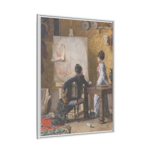 Adéle de Saussure and Marie-Louise Ravel, the Artist's Wife, in His Studio (1877) by Edouard Ravel