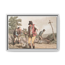 Illustration of stone breakers on the road from The Costume of Yorkshire (1814) by George Walker - NOMADEN ART GALLERY