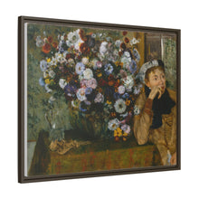 Una mujer sentada junto a un jarrón de flores de Edgar Degas (¿Madame Paul Valpinçon?) 