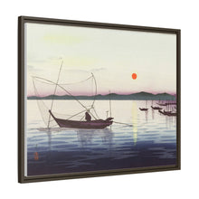 Boats and setting sun (1900 - 1936) by Ohara Koson