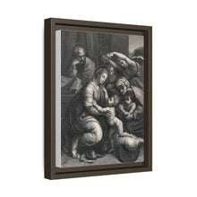 Saint Mary (the Blessed Virgin) and Saint Joseph with the Christ Child, Saint John the Baptist and Saint Elizabeth. Engraving by J. Frey