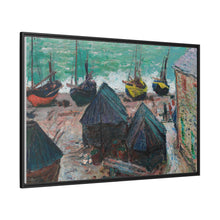 Boats on the Beach at Étretat (1885) by Claude Monet - NOMADEN ART GALLERY