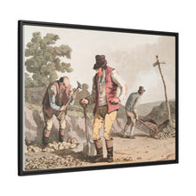 Illustration of stone breakers on the road from The Costume of Yorkshire (1814) by George Walker