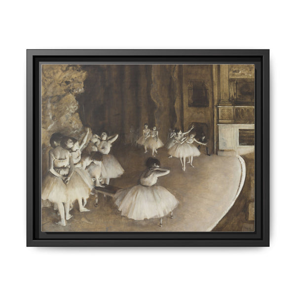 Ballet Rehearsal on Stage (1874) by Edgar Degas - NOMADEN ART GALLERY