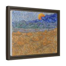 Landschap met korenschelven en opkomende maan (1889) by Vincent van Gogh - NOMADEN ART GALLERY