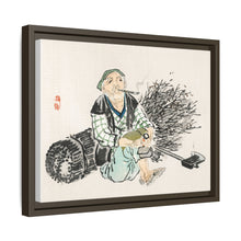 Smoking farmer with branches by Kōno Bairei (1844-1895)