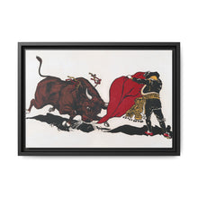 Matador and bull, aesthetic woodcut - NOMADEN ART GALLERY
