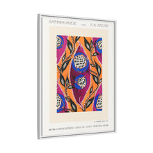 Flower pochoir pattern in Art Nouveau oriental style