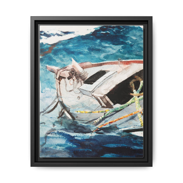 Two–masted Schooner with Dory (1894) by Winslow Homer - NOMADEN ART GALLERY