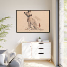 A Terrier, Sitting, Facing Left