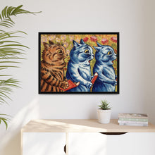Three cats singing. Gouache by Louis Wain, 1925/1939