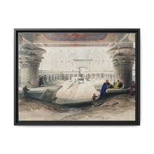 Ancient Egypt Art Print: Edfou Temple Portico View by David Roberts - Wall Art Canvas Print - NOMADEN ART GALLERY