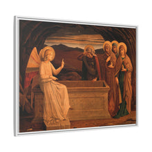 The women at the grave of Christ: anangel tells them that he is risen. Colour lithograph by M. and N. Hanhart after J.E. Goodall after Fra Angelico.