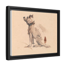 A Terrier, Sitting, Facing Left