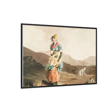 Illustration of the cranberry girl from The Costume of Yorkshire (1814) by George Walker