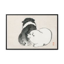 Black and white puppies by Kōno Bairei (1844-1895). - NOMADEN ART GALLERY