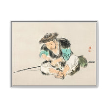 Man maintaining a fishing rod by Kōno Bairei (1844-1895) - NOMADEN ART GALLERY