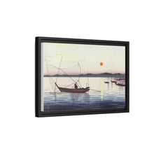 Boats and setting sun (1900 - 1936) by Ohara Koson