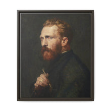 Framed Matte Canvas Wall Art - Vintage Portrait of Artist - NOMADEN ART GALLERY