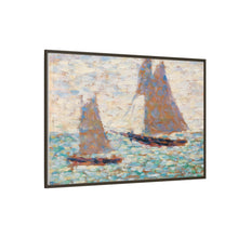 Two Sailboats at Grandcamp (Deux voiliers Ã Grandcamp) (ca. 1885) by Georges Seurat