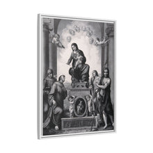 Saint Mary (the Blessed Virgin) with the Christ Child and Saint Antony of Padua, Saint Francis of Assisi, Saint Catherine of Alexandria, Saint John the Baptist and angels.