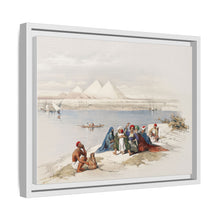 Pyramids of Gezeeh (Giza) from the Nile illustration by David Roberts (1796–1864)