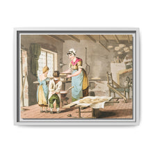 Illustration of woman making oat cakes from The Costume of Yorkshire (1814) - NOMADEN ART GALLERY