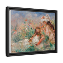 Mädchen im Gras arrangieren einen Blumenstrauß (Fillette couchée sur l'herbe et jeune fille arrangant un Bouquet) (1890) von Pierre-Auguste Renoir.