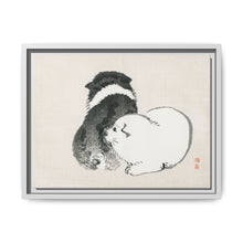 Black and white puppies by Kōno Bairei (1844-1895). - NOMADEN ART GALLERY