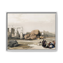 Fragment of the Great Colossi at the Memnonium Thebes illustration by David Roberts (1796–1864) - NOMADEN ART GALLERY