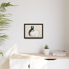 Black and white rabbits by Kōno Bairei (1844-1895)